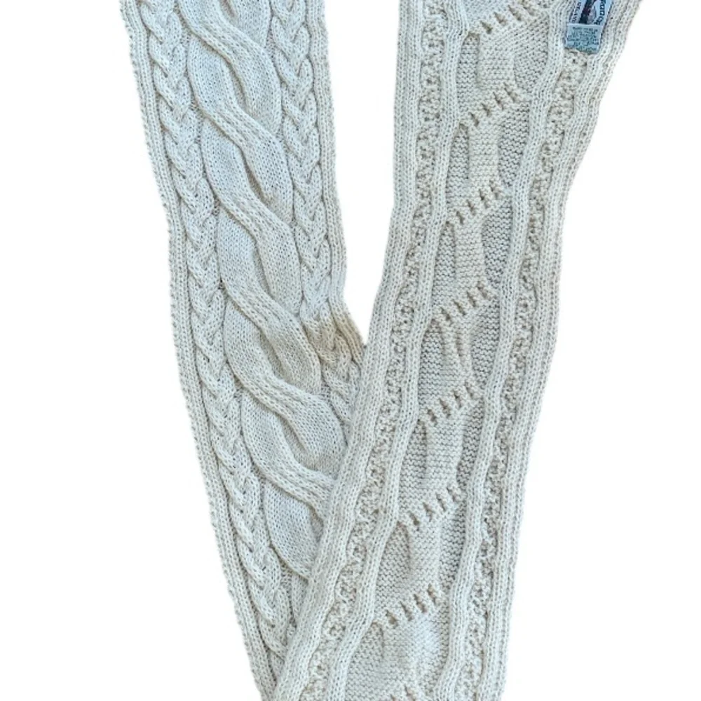 Aran Sweater Market 100% Wool Cable Scarf Thick NWOT